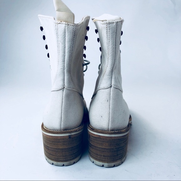 Boots Laced Hand Made in Italy Boots off white - PRET 7.5 - Picture 5 of 8